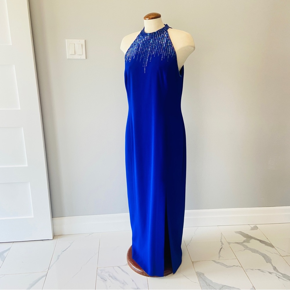 Daymor couture beaded sleeveless dress